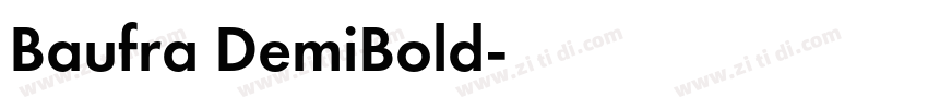Baufra DemiBold字体转换